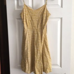 Yellow and white stripped dress